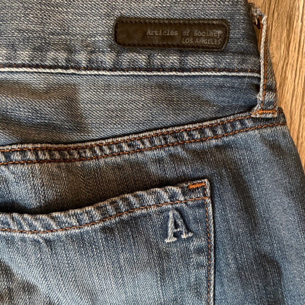 Articles Of Society Medium Blue Distressed Skinny Jeans
